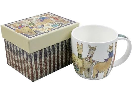 Crafted by Emma as part of her Other Woollies Collection, highlighting Alpacas and Angora Goats, these Fine Bone China mugs are elegantly showcased in a stunning gift box, making them the perfect gift for a special someone.