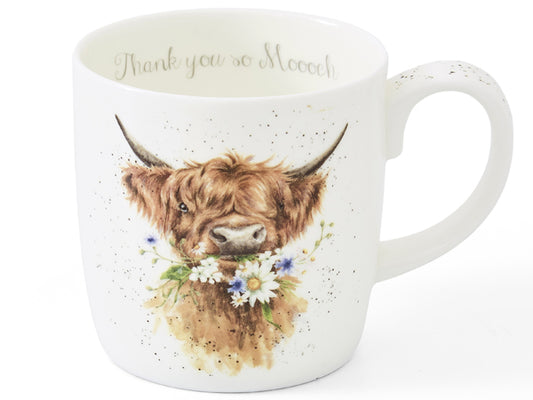 Wrendale Highland Cow Large Mug - Thank You