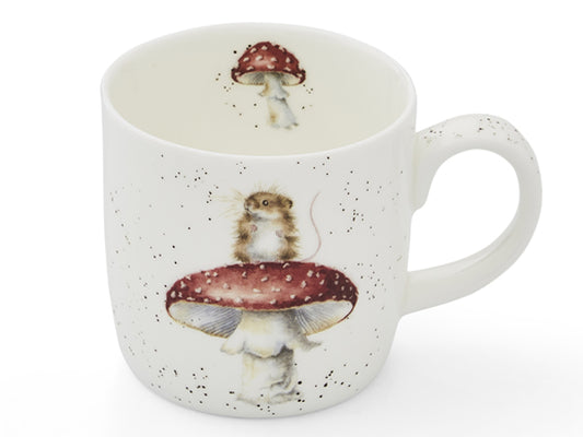 Wrendale Mouse on Mushroom Mug - He's a Fun-Gi