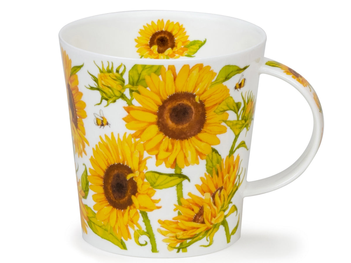 Dunoon Cairngorm Beautiful Blooms Sunflowers fine bone china mug with large yellow sunflower artwork