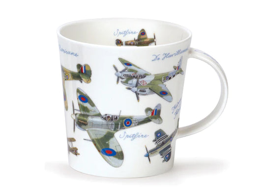 The Cairngorm mug, a part of Dunoon's Classic Collection, features airplanes designed by artist Richard Pratis flying around its exterior, complete with labels. Printed on a white fine bone china base, this piece would be a long-lasting gift for anyone with dreams of piloting one day.