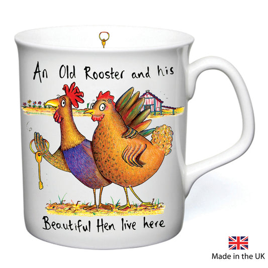 Draw Old Rooster Mug