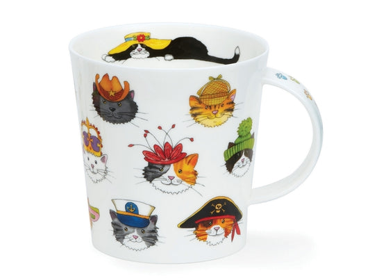 Featuring charming illustrations inspired by the Mad Hatter's Tea Party, this mug showcases a variety of different cats dotted around the mug. Crafted with care from fine bone china, it offers both durability and elegance.