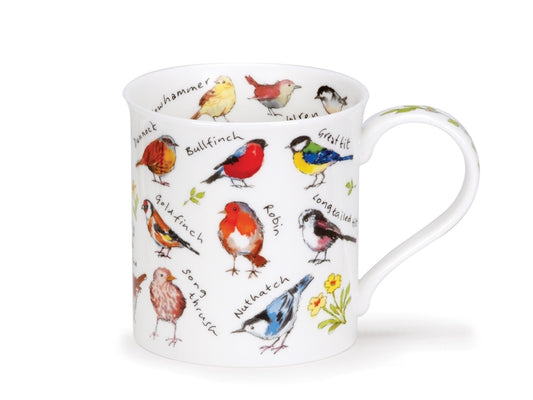 Designed by artist Kate Mawdsley, it features charming illustrations of various feathered friends like the woodpecker, wren, and robin. Perfect for bird-watching enthusiasts, it keeps beverages warmer for longer.
