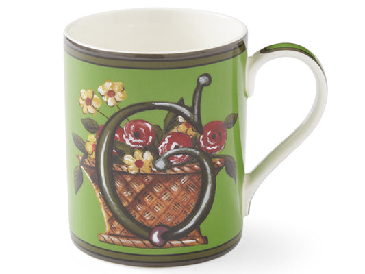 Designed particularly for those whose name starts with the letter 'G', this mug features the initial amidst a delightful basket of vibrant flowers. Radiantly green, this mug adds a touch of fun and beauty to any collection.
