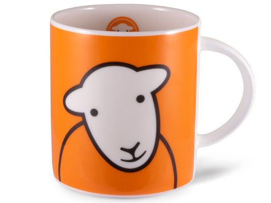 Greet the day with a cheerful "Hello" from Herdy.  Rise and shine, savor your preferred beverage in the orange Herdy Hello mug.  Rest assured, it will set the tone for your day with a delightful smile.