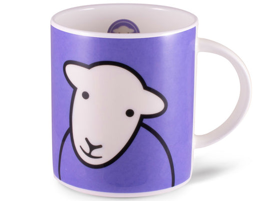 Greet the day with a cheerful "Hello" from Herdy.  Rise and shine, savor your preferred beverage in the purple Herdy Hello mug.  Rest assured, it will set the tone for your day with a delightful smile.