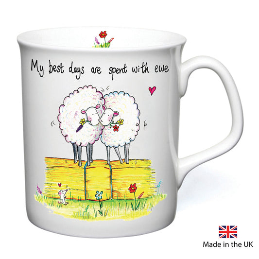 Draw Best Days Are Spent With Ewe Mug