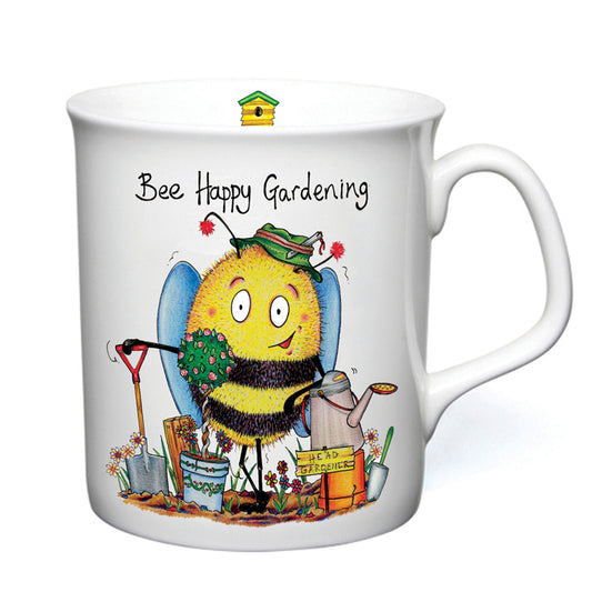 Draw Bee Happy Gardening Mug