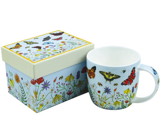 Designed by Eric Heyman as part of his Butterflies Collection, these exquisite Fine Bone China mugs are elegantly presented in a captivating gift box, making them the ideal gift for that special someone.