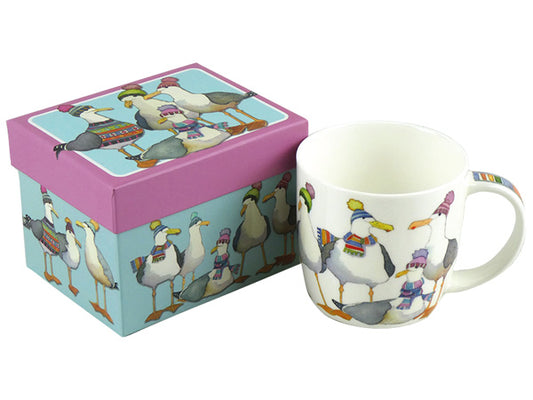 Emma Ball Seagulls in Beanies Mug