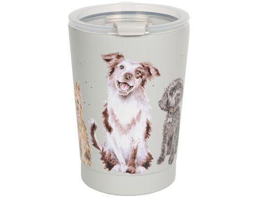 Perfect for the busy lifestyle, our stunning 'A Dogs Life thermal travel cup is designed to accompany you on the move. Adorned with captivating Dog illustrations encircling the cup, it boasts a convenient screw-on lid and a flip-top cap for easy access. Each cup is thoughtfully packaged in an eco-friendly kraft sleeve, aligning with our commitment to sustainability. Crafted from durable stainless steel, it ensures durability and longevity, making it an ideal companion for your adventures.