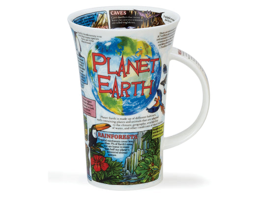 This intricately patterned Dunnon Mug provides fun facts about our planet earth. With colourful diagrams and illustrations, this mug is as informative as it is interesting.