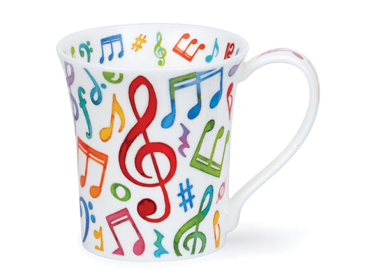 This vibrant little mug is perfect for adding some energy to your mornings! Featuring brightly colored musical notes laid across a fine bone china base,