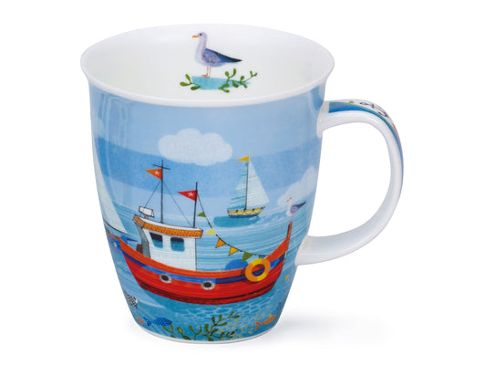 Bringing the charm of seaside life to your daily routine, this quaint mug from Dunoon is crafted from fine bone china. Hand-made by skilled artisans, each mug is meticulously shaped to perfection