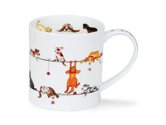 Highlighting the lively personalities of man's best friend, this adorable Dunoon mug captures the essence of beloved pets. Crafted from fine bone china, it not only brings joy with its charming design but also excels in keeping your tea or coffee warm.