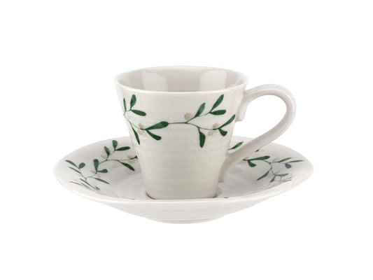 Sophie Conran Mistletoe Expresso Cup & Saucer - Set of 2