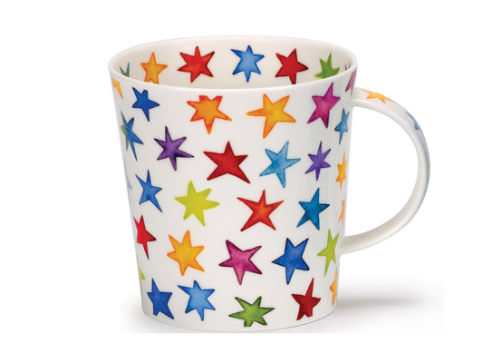 Starburst design adorned with multicolored stars encircling its exterior. With its array of soft tones, this piece effortlessly complements any home decor, adding a touch of whimsy and charm.