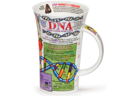 Glencoe 'DNA' Mug from Dunoon is skillfully crafted using fine bone china, offering an immersive journey into the intricate inner workings of our DNA