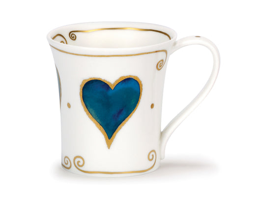 The charming Dunoon Jura Romeo Mug, crafted from fine bone china and adorned with real gold embellishments, is a luxurious expression of care and affection.