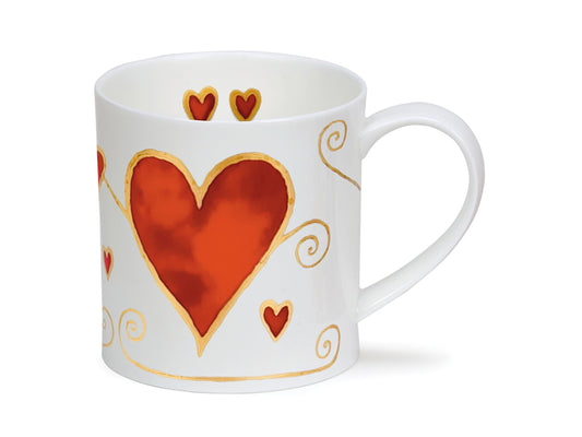 Inspired by a classic love story and designed by Caroline Bessey, the Dunoon Orkney Juliet Mug is a romantic masterpiece. Adorned with red and gold hearts on a fine bone china base, it serves as a heartfelt way to express your affection.