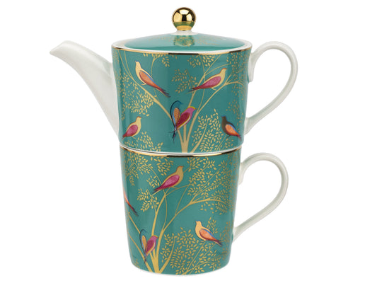 Introducing the Sara Miller London Tea for One Set, boasting an exotic pattern adorned with gold foliage and vibrant birds. Crafted from porcelain designed to retain temperature, your tea stays warm for longer. Enhanced with genuine 22-carat gold embellishments, this set adds a luxurious touch to your tea time rituals. It's an ideal gift for anyone with refined taste.