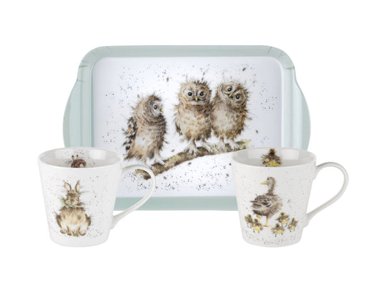 Wrendale Mug & Tray Set - Assorted Animals