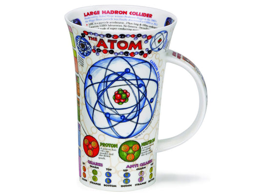 This large fine bone china mug is bustling with fun facts about the atom. As any science lover will know, the fine bone china that the mug is made of is perfect for keeping your drink warm, while the design helps to get your brain in gear.